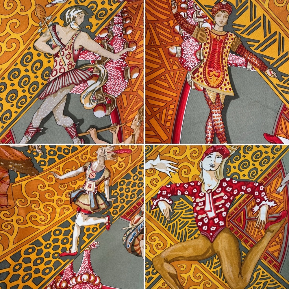 Hermes Les Ballets Russes silk scarf shawl wrap vintage by Annie Faivre 90 cm - Picture 14 of 17